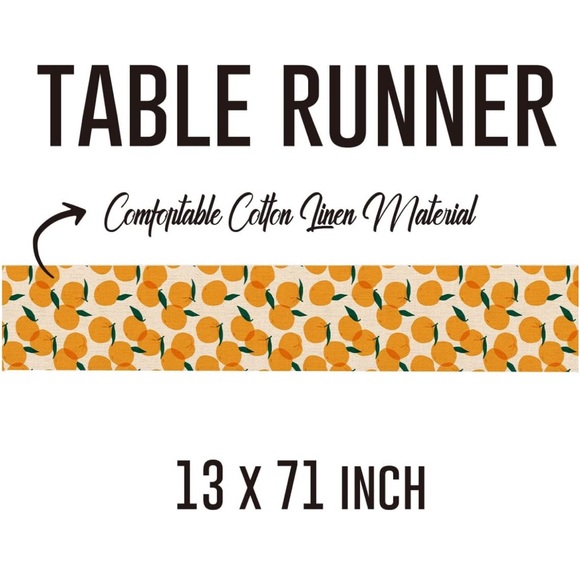 6 orange table runners - Picture 2 of 6